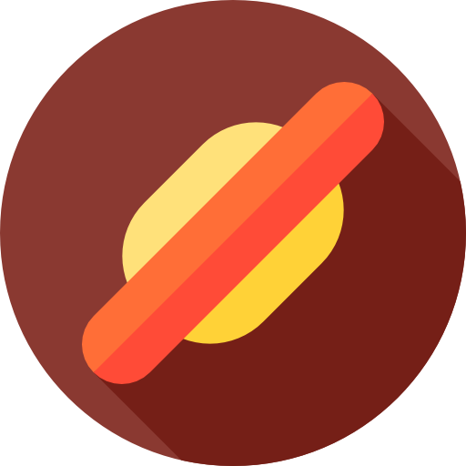 hot dog Flat Circular Flat icona