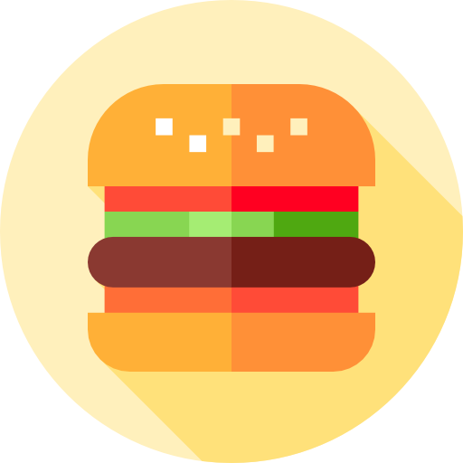 hamburger Flat Circular Flat icona
