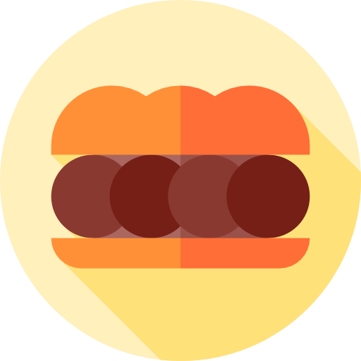 kanapka Flat Circular Flat ikona