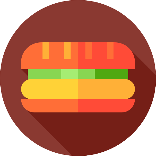 Sandwich Flat Circular Flat icon