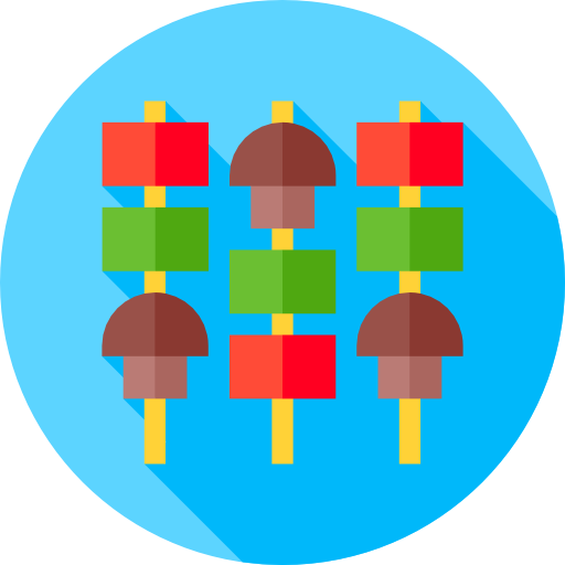 Skewer Flat Circular Flat icon