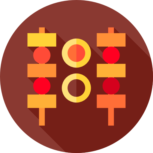 brocheta Flat Circular Flat icono