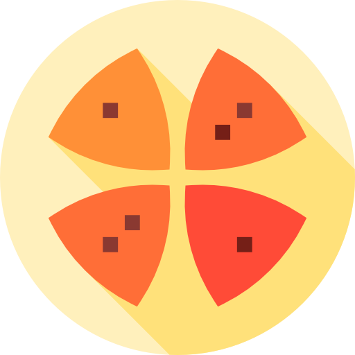 nachos Flat Circular Flat icono