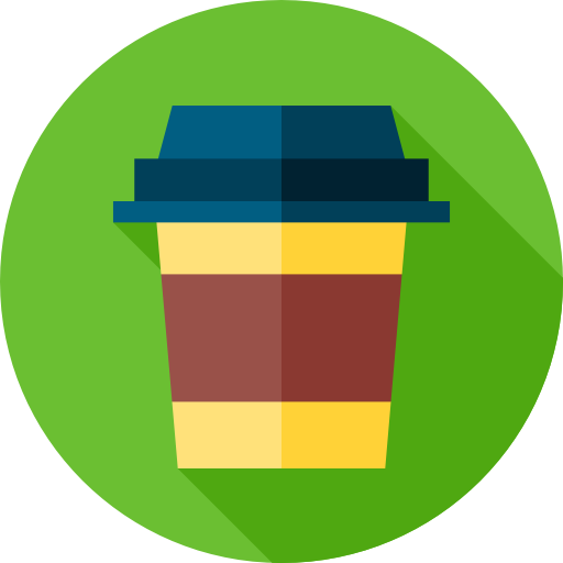 Coffee Flat Circular Flat icon