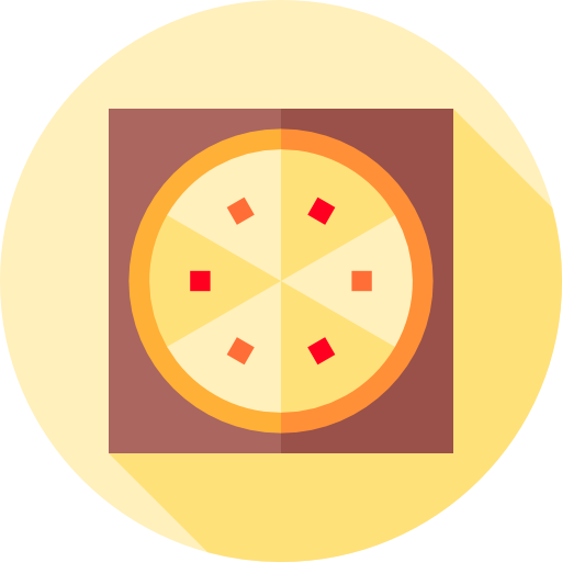 pizza Flat Circular Flat ikona