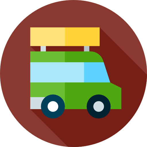 Food truck Flat Circular Flat icon