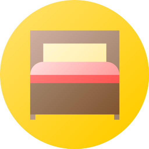 Bed Flat Circular Gradient icon