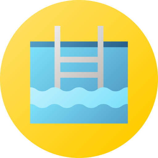 Swimming pool Flat Circular Gradient icon