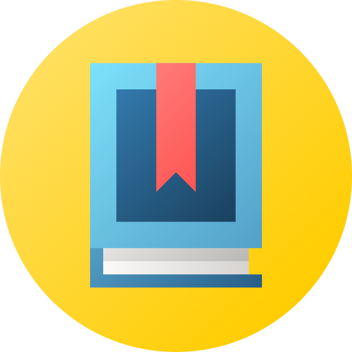 boek Flat Circular Gradient icoon