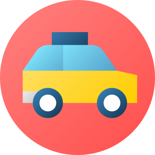 taxi Flat Circular Gradient icon