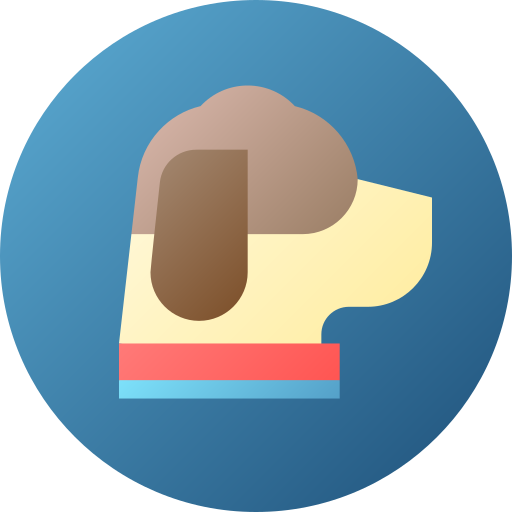 Dog Flat Circular Gradient icon