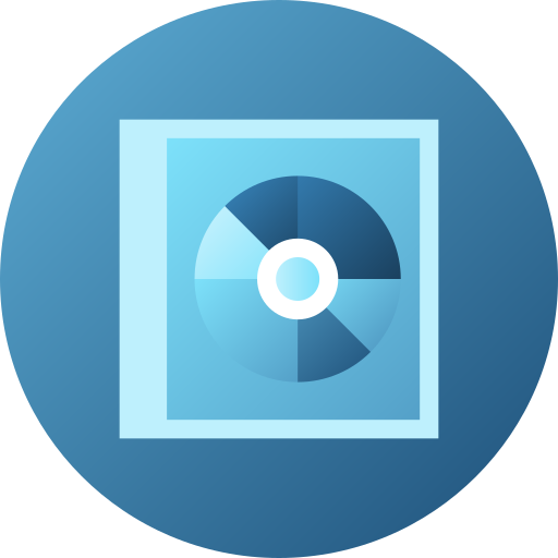 dvd Flat Circular Gradient icona