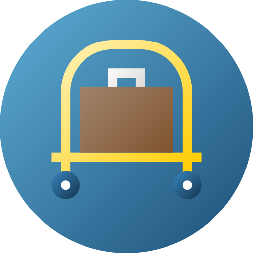 Luggage Flat Circular Gradient icon