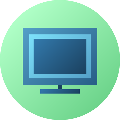 Телевизор Flat Circular Gradient иконка