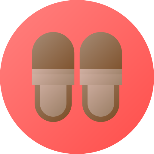 slippers Flat Circular Gradient icoon
