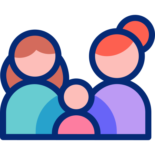 가족 Basic Accent Lineal Color icon