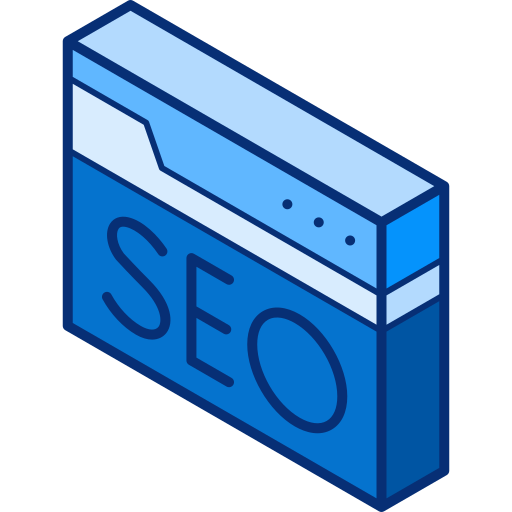 seo Isometric Lineal Color icono