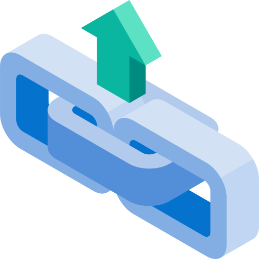 Link building Isometric Flat icon