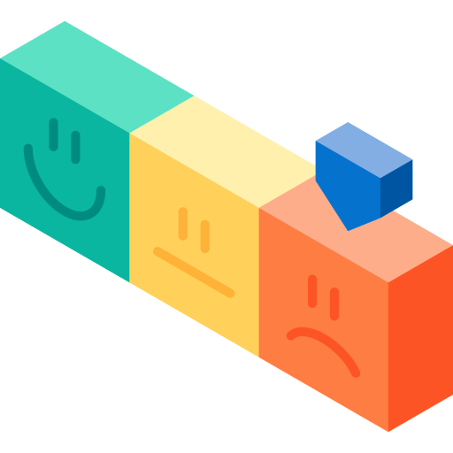 emoji di feedback Isometric Flat icona