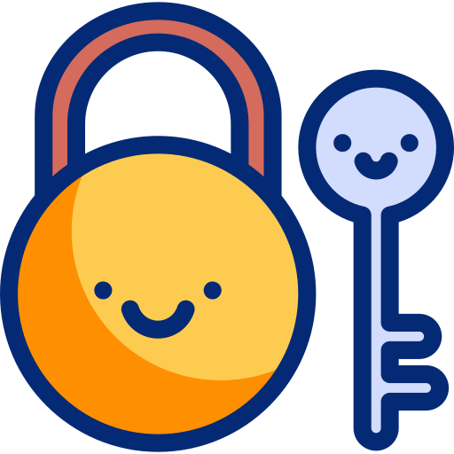 Lock Basic Accent Lineal Color icon