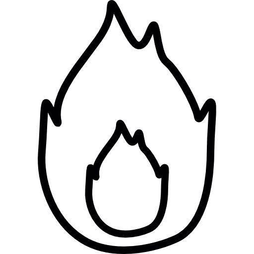 flama de fuego  icono