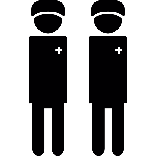 Two nurses Basic Straight Filled icon