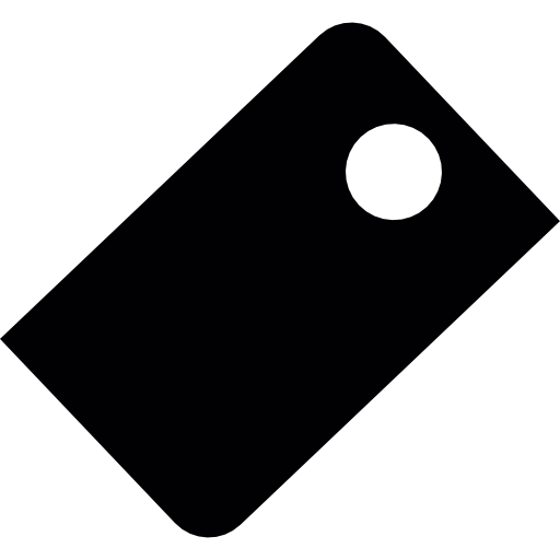 etiqueta cuadrada  icono