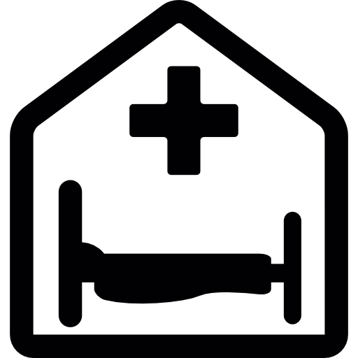 centro sanitario Basic Straight Filled icona