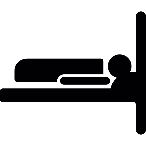 남자, 에서, 침대 Basic Straight Filled icon