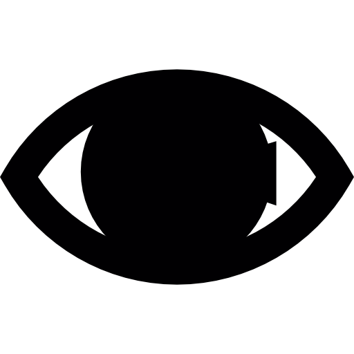 ojo sin pestañas  icono
