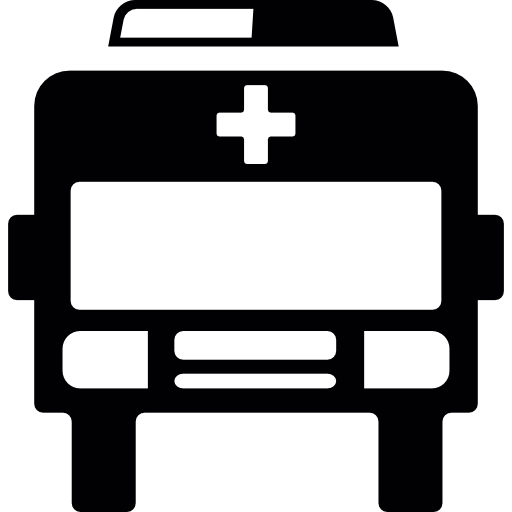 Frontal Ambulance  Basic Straight Filled icon