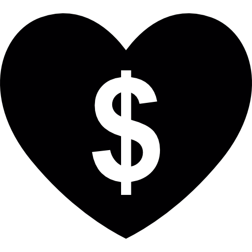liebe geld Basic Straight Filled icon