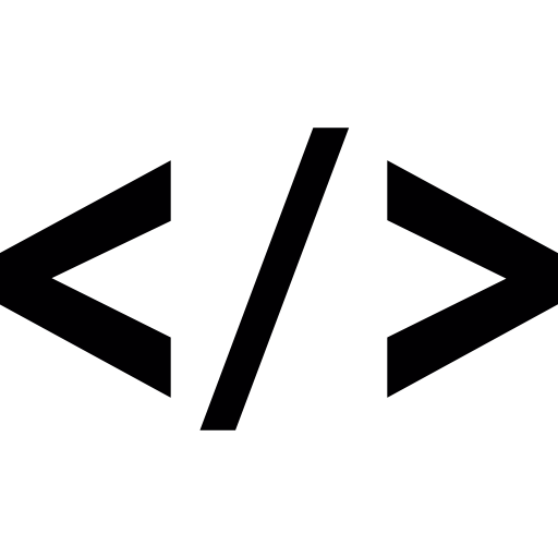 codage html Basic Straight Filled Icône