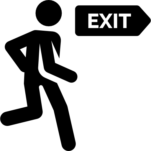 Exit Pictograms Fill icon