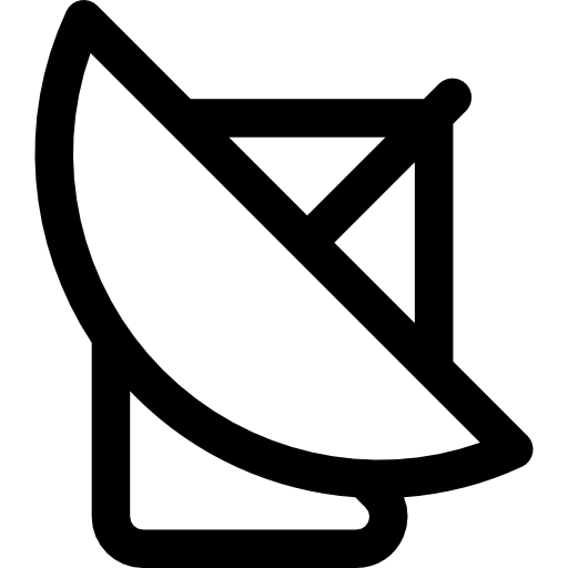パラボラアンテナ Curved Lineal icon