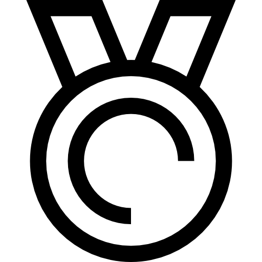 Медаль Basic Straight Lineal иконка