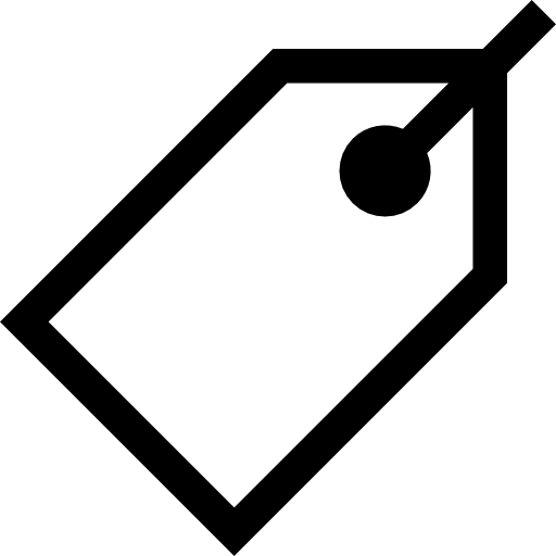 etiqueta Basic Straight Lineal icono