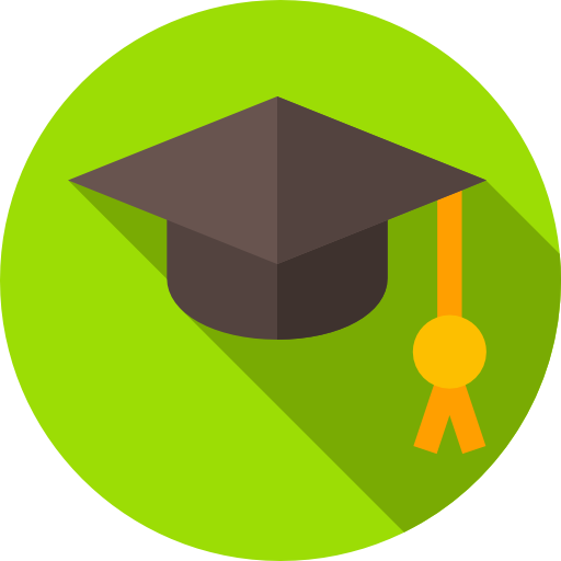 sombrero de graduacion Flat Circular Flat icono