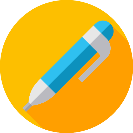 Pen Flat Circular Flat icon