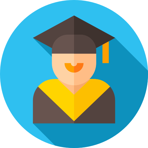 Graduate Flat Circular Flat icon