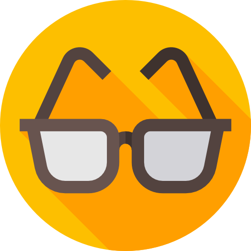 Eyeglasses Flat Circular Flat icon