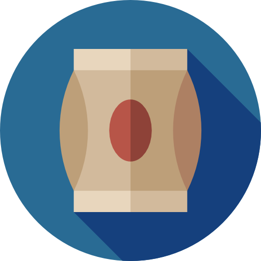 커피 백 Flat Circular Flat icon