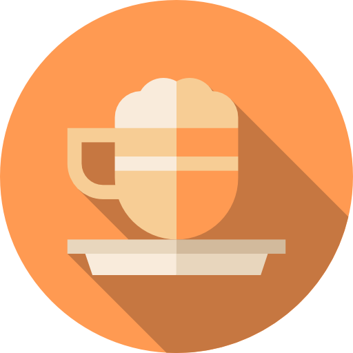 taza de café Flat Circular Flat icono