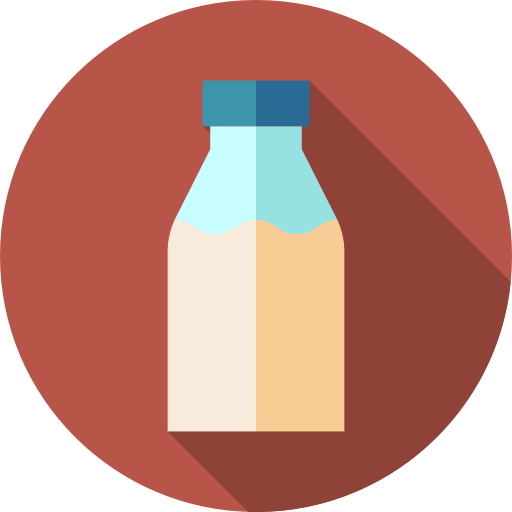 bottiglia di latte Flat Circular Flat icona