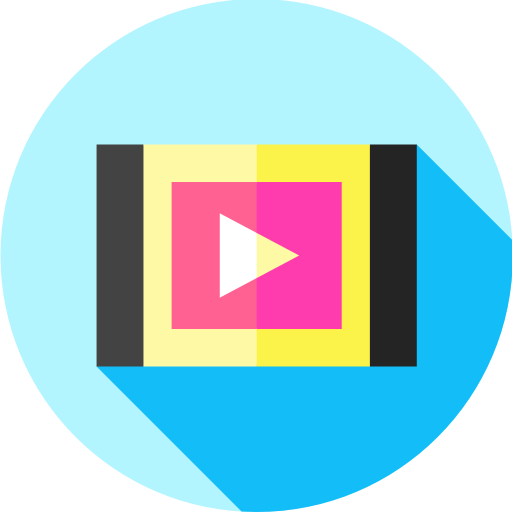 ビデオプレーヤー Flat Circular Flat icon