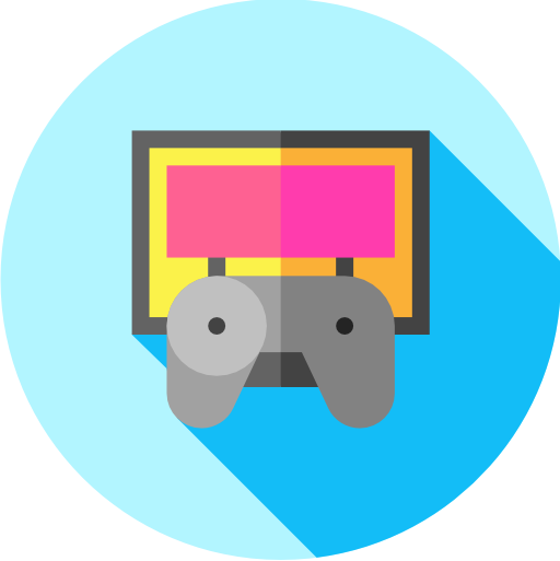 비디오 게임 Flat Circular Flat icon