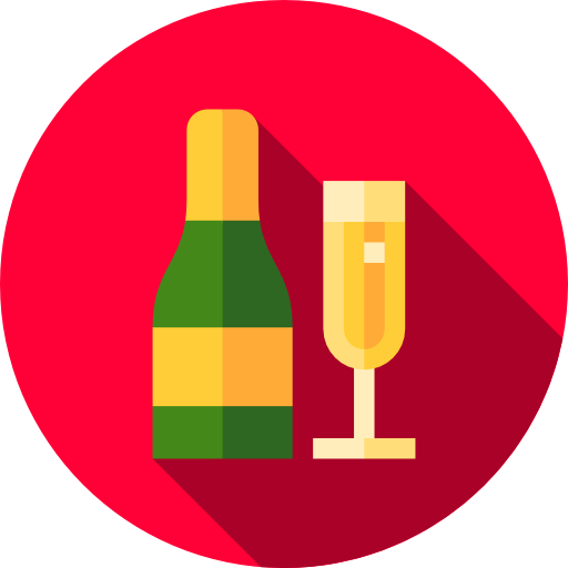 Champagne Flat Circular Flat icon