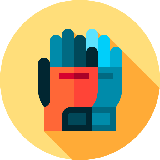 Gloves Flat Circular Flat icon