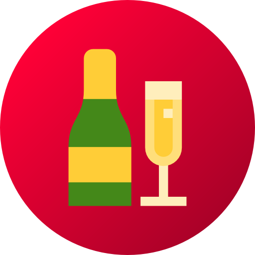 champagne Flat Circular Gradient icoon