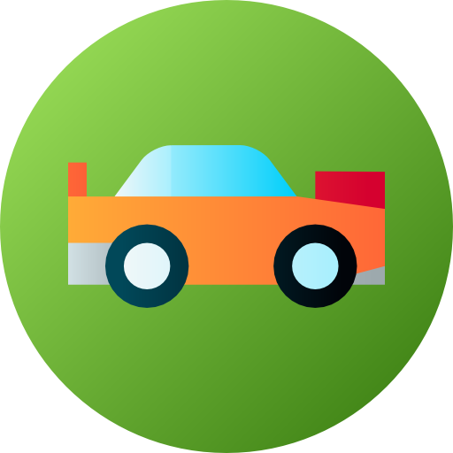 rennauto Flat Circular Gradient icon
